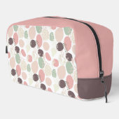 Abstraktes Muster Rosa Braun Grün Waschbeutel (Rechte Ecke)
