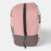 Abstraktes Muster Rosa Braun Grün Waschbeutel (Rechts)