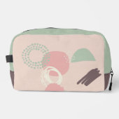 Abstraktes Muster Rosa Braun Grün Waschbeutel (Vorderseite)