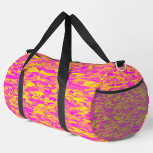 Abstraktes Muster Rosa Gelb Orange Groß Duffle Bag