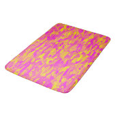 Abstraktes Muster Rosa Gelborange Bath Mat Badematte (Schrägansicht)