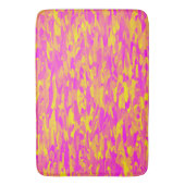 Abstraktes Muster Rosa Gelborange Bath Mat Badematte (Vorderseite Vertikal)