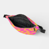 Abstraktes Muster Rosa Gelborange Bauchtasche (Offen)