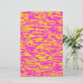 Abstraktes Muster Rosa Gelborange Briefpapier (Stehend Vorderseite)