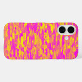 Abstraktes Muster Rosa Gelborange Case-Mate iPhone Hülle (Rückseite (Horizontal))