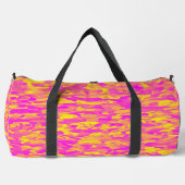 Abstraktes Muster Rosa Gelborange Duffle Bag (Vorderseite)