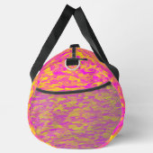 Abstraktes Muster Rosa Gelborange Duffle Bag (Rechts)