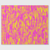 Abstraktes Muster Rosa Gelborange Geschenkpapier (Flach)