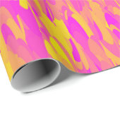 Abstraktes Muster Rosa Gelborange Geschenkpapier (Rolleneckpunkt)