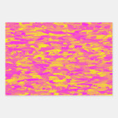 Abstraktes Muster Rosa Gelborange Geschenkpapier Set (Vorderseite 2)