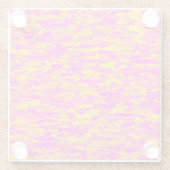 Abstraktes Muster Rosa Gelborange Glasuntersetzer (Rückseite)