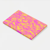 Abstraktes Muster Rosa Gelborange Post-it Klebezettel (angewinkelt)