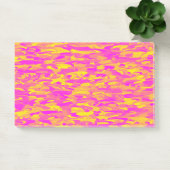 Abstraktes Muster Rosa Gelborange Post-it Klebezettel (Büro)
