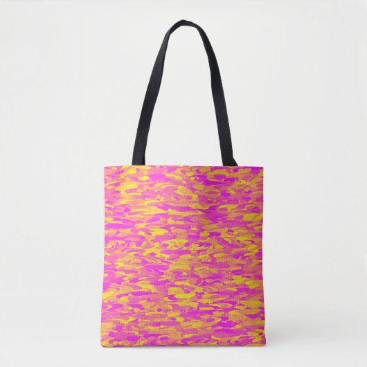 Abstraktes Muster Rosa Gelborange Tasche (Vorderseite)