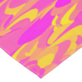 Abstraktes Muster Rosa Gelborange Tischdecke (Schrägansicht)