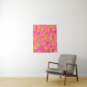 Abstraktes Muster Rosa Gelborange Wandteppich (Beispiel)