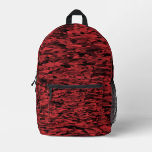 Abstraktes Muster Rot Schwarz Bedruckter Rucksack