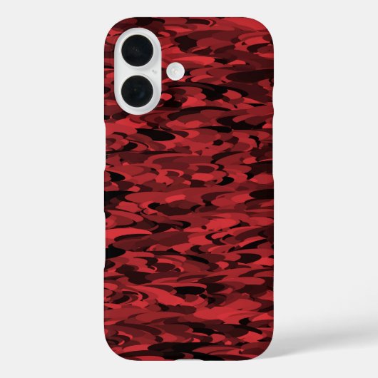 Abstraktes Muster Rot Schwarz Case-Mate iPhone Hülle (Rückseite)