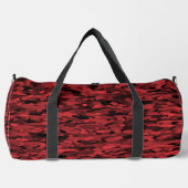 Abstraktes Muster Rot Schwarz Duffle Bag (Vorderseite)