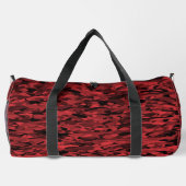Abstraktes Muster Rot Schwarz Duffle Bag (Rückseite)