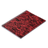 Abstraktes Muster Rot Schwarz Notizblock (Linke Seite)