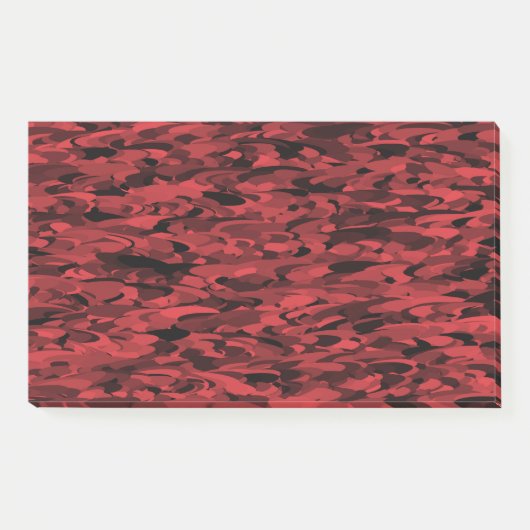 Abstraktes Muster Rot Schwarz Post-it Klebezettel (Vorderseite)