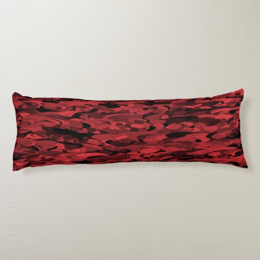Abstraktes Muster Rot Schwarz Seitenschläferkissen (Rückseite)