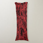 Abstraktes Muster Rot Schwarz Seitenschläferkissen (Vorderseite Vertikal)