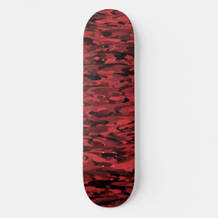 Abstraktes Muster Rot Schwarz Skateboard