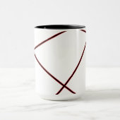 Abstraktes Muster - rot Tasse (Zentrum)