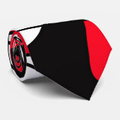 Abstraktes Muster - rot und weiß. Krawatte (Gerollt)
