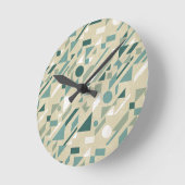Abstraktes Muster Runde Wanduhr (Winkel)