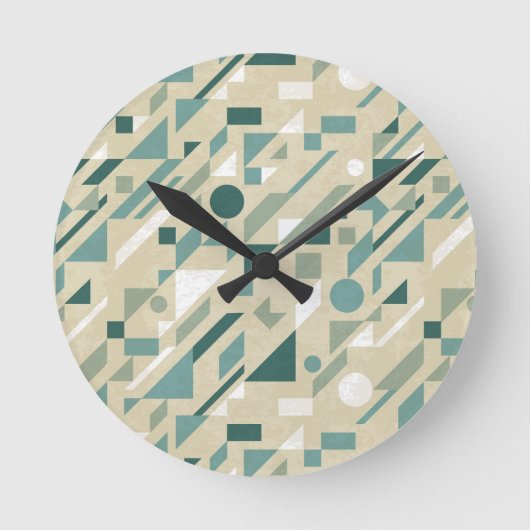 Abstraktes Muster Runde Wanduhr (Vorderseite)
