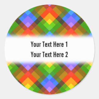 Abstraktes Muster. Runder Aufkleber