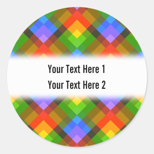 Abstraktes Muster. Runder Aufkleber (Vorderseite)