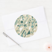 Abstraktes Muster Runder Aufkleber (Umschlag)