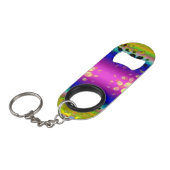 Abstraktes Muster Schlüsselanhänger Flaschenöffner (Vorderseite Schrägansicht)