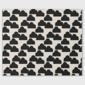 Abstraktes Muster Schwarz und Creme Geschenkpapier (Flach)