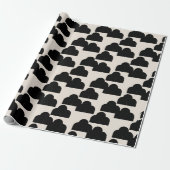 Abstraktes Muster Schwarz und Creme Geschenkpapier (Ungerollt)