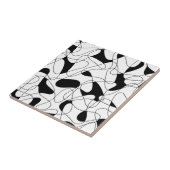 Abstraktes Muster - Schwarz und Weiß. Fliese (Seite)