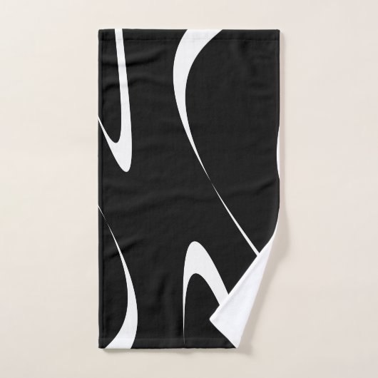 Abstraktes Muster - Schwarzweiss. Badhandtuch Set (Handtuch)