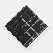 Abstraktes Muster - Schwarzweiß Serviette (Ecke)