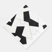 Abstraktes Muster - Schwarzweiß Serviette (Ecke)