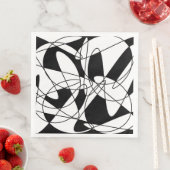 Abstraktes Muster - Schwarzweiß Serviette (Beispiel)