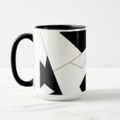 Abstraktes Muster - Schwarzweiß Tasse (Links)