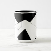 Abstraktes Muster - Schwarzweiß Tasse (Zentrum)