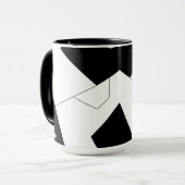 Abstraktes Muster - Schwarzweiß Tasse (Vorderseite Links)