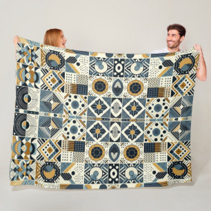 Abstraktes Muster Sherpa Blanket Fleecedecke