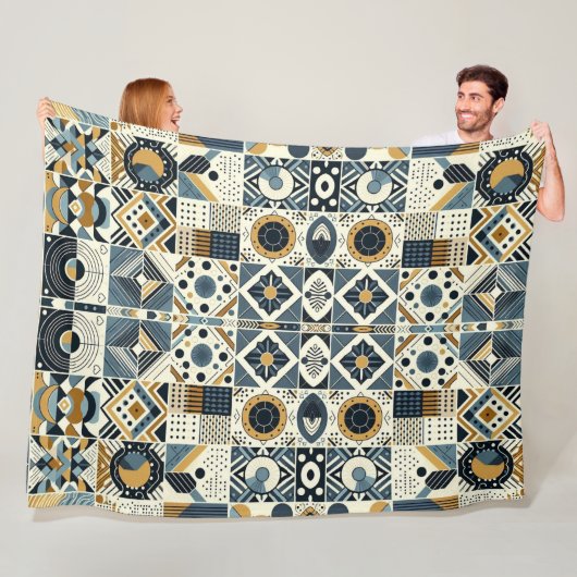 Abstraktes Muster Sherpa Blanket Fleecedecke (Beispiel)