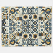 Abstraktes Muster Sherpa Blanket Fleecedecke (Vorderseite (Horizontal))